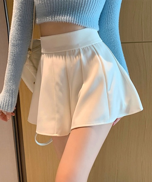me+em select(ミームセレクト)の「【選べる3サイズ】ハイウエストマーメイドフレアミニショートパンツ(その他パンツ・レディース・ブラック/ブラウン/アイボリー・SMALL/MEDIUM/LARGE)」の13枚目の写真