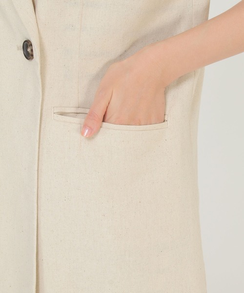 ikka（イッカ）の「リネン混テーラードジレ（ベスト・レディース・ブラック/ベージュ・S/M/L）」の12枚目の写真