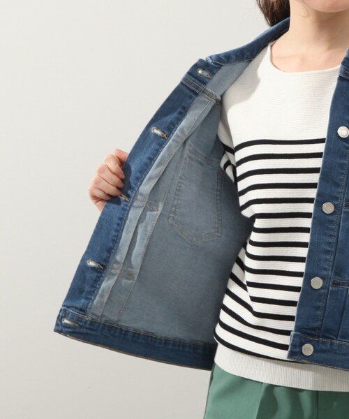 DRESKIP(ドレスキップ)の「◆ストレッチGジャン(デニムジャケット・レディース・ライトブルー/ネイビー・02/03/04)」の9枚目の写真