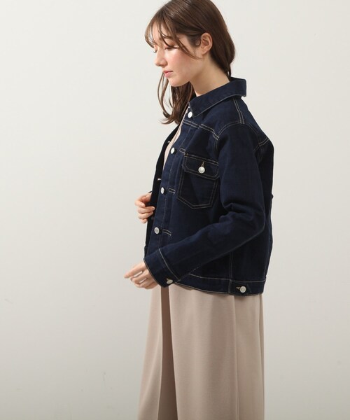 DRESKIP(ドレスキップ)の「◆ストレッチGジャン(デニムジャケット・レディース・ライトブルー/ネイビー・02/03/04)」の13枚目の写真