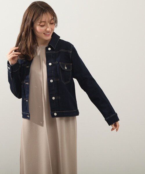 DRESKIP(ドレスキップ)の「◆ストレッチGジャン(デニムジャケット・レディース・ライトブルー/ネイビー・02/03/04)」の14枚目の写真