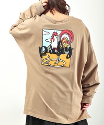 バックプリント刺繍ロングスリーブTシャツ