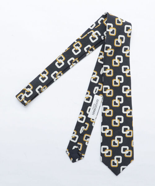 NOLLEY'S goodman(ノーリーズグッドマン)の「EMME EFFE プリントチェーンネクタイ インポートファブリック(ネクタイ・メンズ・ブラック系その他3/ブルー系その他3・FREE)」の7枚目の写真
