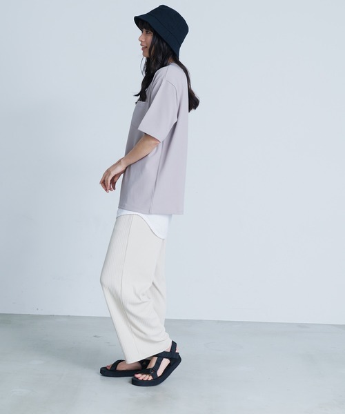 Blue Standard (ブルースタンダード)の「【BLUE STANDARD/ブルースタンダード】 梨地カットソーTシャツ 裾ラウンドタンクトップ 2点セット(Tシャツ/カットソー・メンズ・ブラック/グレー/ブルー・MEDIUM/LARGE/X-LARGE)」の22枚目の写真