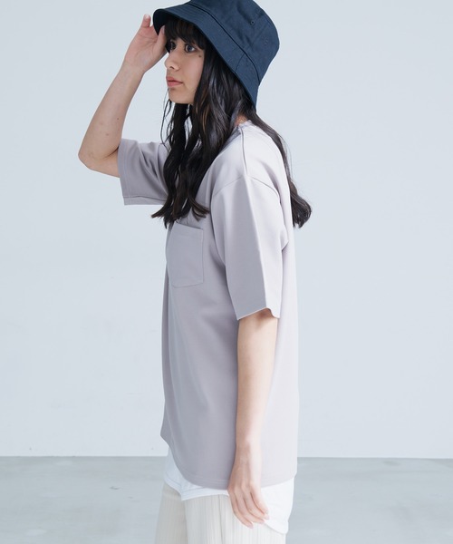Blue Standard (ブルースタンダード)の「【BLUE STANDARD/ブルースタンダード】 梨地カットソーTシャツ 裾ラウンドタンクトップ 2点セット(Tシャツ/カットソー・メンズ・ブラック/グレー/ブルー・MEDIUM/LARGE/X-LARGE)」の18枚目の写真