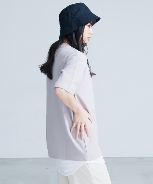Blue Standard (ブルースタンダード)の「【BLUE STANDARD/ブルースタンダード】 梨地カットソーTシャツ 裾ラウンドタンクトップ 2点セット(Tシャツ/カットソー・メンズ・ブラック/グレー/ブルー・MEDIUM/LARGE/X-LARGE)」の17枚目の写真