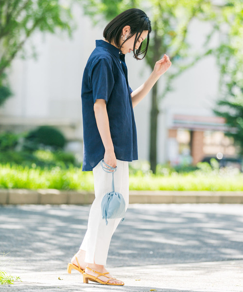 URBAN RESEARCH Sonny Label（アーバンリサーチサニーレーベル）の「リネン半袖シャツ（シャツ/ブラウス・メンズ・ベージュ系その他/ブラウン系その他/ネイビー/ベージュ/グリーン/ブルー系その他・SMALL/MEDIUM/LARGE）」の21枚目の写真