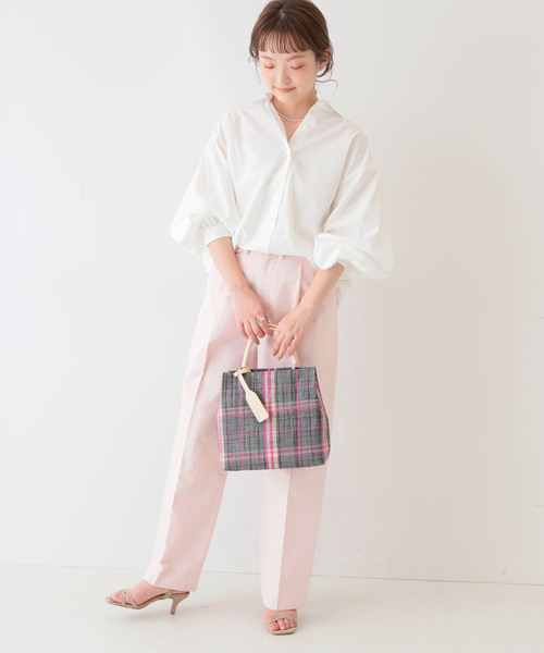 SLOBE IENA（スローブイエナ）の「【ELESAC/エルサック】SLOBE別注 キューブハンドバッグ◆（ハンドバッグ・レディース・ベージュ/グリーン/グレー・FREE）」の7枚目の写真