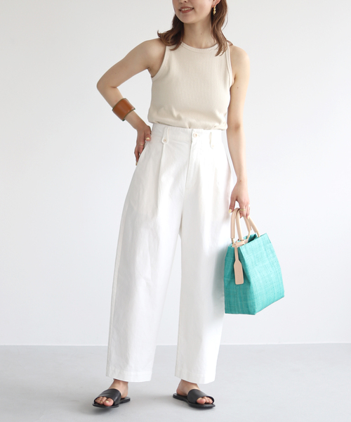 SLOBE IENA（スローブイエナ）の「【ELESAC/エルサック】SLOBE別注 キューブハンドバッグ◆（ハンドバッグ・レディース・ベージュ/グリーン/グレー・FREE）」の15枚目の写真