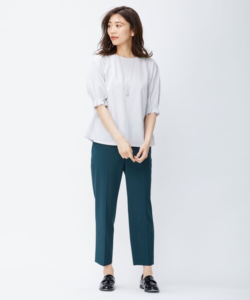 J.PRESS(ジェイプレス)の「【洗える・UVケア・接触冷感】ハイカウント2wayストレッチ パンツ(その他パンツ・レディース・ダークグリーン系/ふじ色系/ブラック系・7/11/9/13)」の11枚目の写真