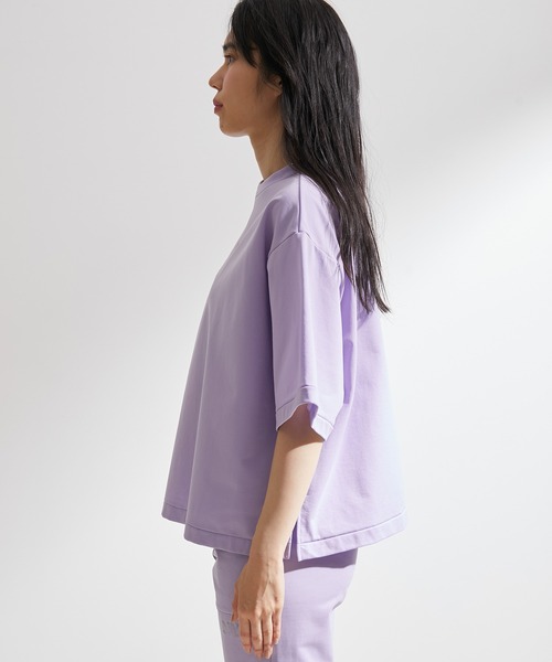 NERGY（ナージー）の「【ドライタッチ】NYCロゴ スウェット半袖プルオーバー（スウェット・レディース・ブラック/オレンジ/パープル系その他・FREE）」の16枚目の写真