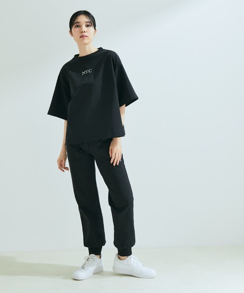 NERGY（ナージー）の「【ドライタッチ】NYCロゴ スウェット半袖プルオーバー（スウェット・レディース・ブラック/オレンジ/パープル系その他・FREE）」の6枚目の写真