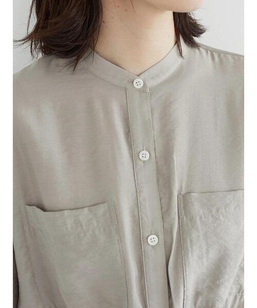 ELENCARE DUE（エレンカーレデュエ）の「・ELENCARE DUE シアードロストシャツチュニック（シャツ/ブラウス・レディース・ベージュ/アイボリー/グリーン系その他3/ブラック・FREE）」の11枚目の写真
