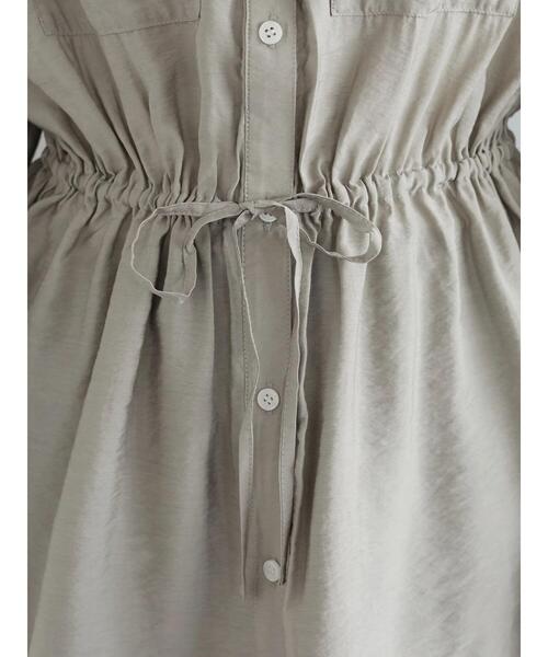 ELENCARE DUE（エレンカーレデュエ）の「・ELENCARE DUE シアードロストシャツチュニック（シャツ/ブラウス・レディース・ベージュ/アイボリー/グリーン系その他3/ブラック・FREE）」の14枚目の写真