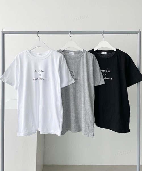 Dalfwin(ダールフィン)の「2022 S/S 春夏 韓国 Tシャツ半袖レディース EverydayレタリングTシャツ(Tシャツ/カットソー・レディース・ホワイト/ブラック/グレー・FREE)」の6枚目の写真