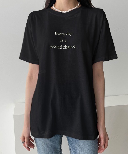 Dalfwin(ダールフィン)の「2022 S/S 春夏 韓国 Tシャツ半袖レディース EverydayレタリングTシャツ(Tシャツ/カットソー・レディース・ホワイト/ブラック/グレー・FREE)」の17枚目の写真