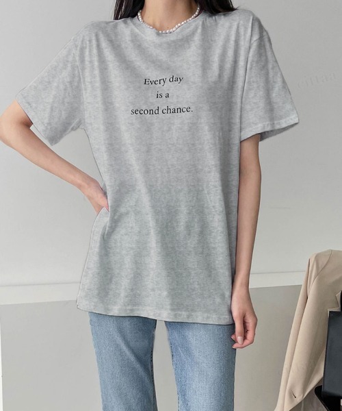 Dalfwin(ダールフィン)の「2022 S/S 春夏 韓国 Tシャツ半袖レディース EverydayレタリングTシャツ(Tシャツ/カットソー・レディース・ホワイト/ブラック/グレー・FREE)」の20枚目の写真