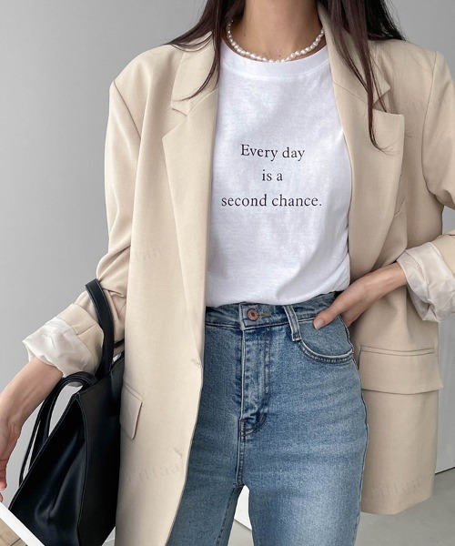 Dalfwin(ダールフィン)の「2022 S/S 春夏 韓国 Tシャツ半袖レディース EverydayレタリングTシャツ(Tシャツ/カットソー・レディース・ホワイト/ブラック/グレー・FREE)」の10枚目の写真