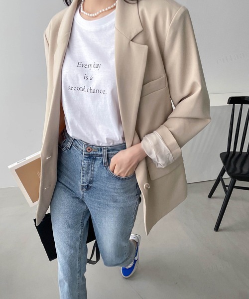Dalfwin(ダールフィン)の「2022 S/S 春夏 韓国 Tシャツ半袖レディース EverydayレタリングTシャツ(Tシャツ/カットソー・レディース・ホワイト/ブラック/グレー・FREE)」の7枚目の写真