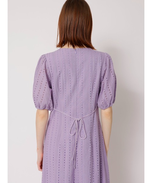 TONAL（トーナル）の「コットンレースフロント釦ワンピース