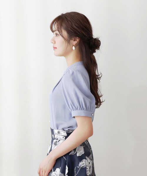 PROPORTION BODY DRESSING（プロポーションボディドレッシング）の「バンドカラーシャツ / 1212110507（シャツ/ブラウス・レディース・ブルー/ホワイト/グレー・SMALL/MEDIUM）」の5枚目の写真