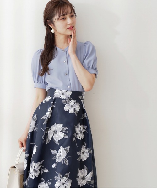 PROPORTION BODY DRESSING（プロポーションボディドレッシング）の「バンドカラーシャツ / 1212110507（シャツ/ブラウス・レディース・ブルー/ホワイト/グレー・SMALL/MEDIUM）」の3枚目の写真