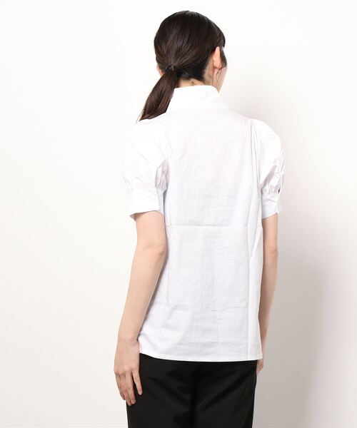 frunco（フランコ）の「半袖コットンボウタイブラウス（シャツ/ブラウス・レディース・ピンク/ホワイト/ブルー・FREE）」の12枚目の写真