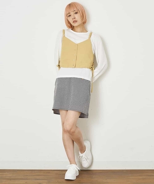 A de a.v.v（アードアー・ヴェ・ヴェ）の「［SET UP対応］ウエストドロストビスチェ（シャツ/ブラウス・レディース・ブラック/ライトブルー/マスタード・38/36）」の9枚目の写真