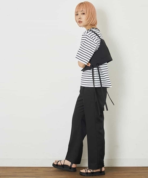 A de a.v.v（アードアー・ヴェ・ヴェ）の「［SET UP対応］ウエストドロストビスチェ（シャツ/ブラウス・レディース・ブラック/ライトブルー/マスタード・38/36）」の7枚目の写真