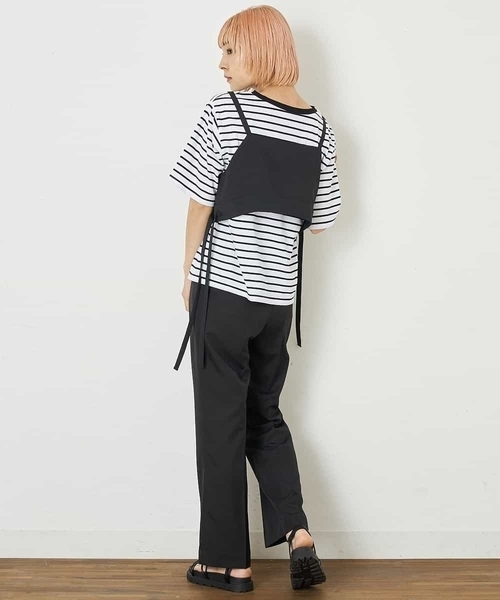 A de a.v.v（アードアー・ヴェ・ヴェ）の「［SET UP対応］ウエストドロストビスチェ（シャツ/ブラウス・レディース・ブラック/ライトブルー/マスタード・38/36）」の10枚目の写真