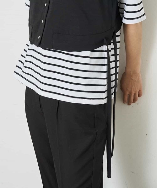 A de a.v.v（アードアー・ヴェ・ヴェ）の「［SET UP対応］ウエストドロストビスチェ（シャツ/ブラウス・レディース・ブラック/ライトブルー/マスタード・38/36）」の17枚目の写真