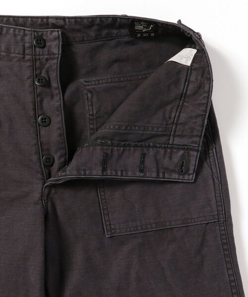 orSlow / U.S. ARMY ファティーグ パンツ リバースサテン ブラック