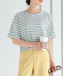 クロップドボーダーTシャツ[C6218]
