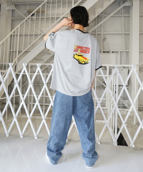 MSG(エムエスジー)の「ヴィンテージライクプリント5分袖Tシャツ リンガーTシャツ(Tシャツ/カットソー・メンズ・ブラック/ホワイト系2/ブラック系2/グレー/ホワイト/ブラウン/グリーン/ホワイト系3/ブラック系3・L/S/XL/M)」の18枚目の写真
