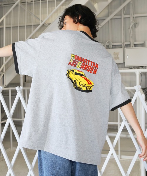 MSG(エムエスジー)の「ヴィンテージライクプリント5分袖Tシャツ リンガーTシャツ(Tシャツ/カットソー・メンズ・ブラック/ホワイト系2/ブラック系2/グレー/ホワイト/ブラウン/グリーン/ホワイト系3/ブラック系3・L/S/XL/M)」の15枚目の写真