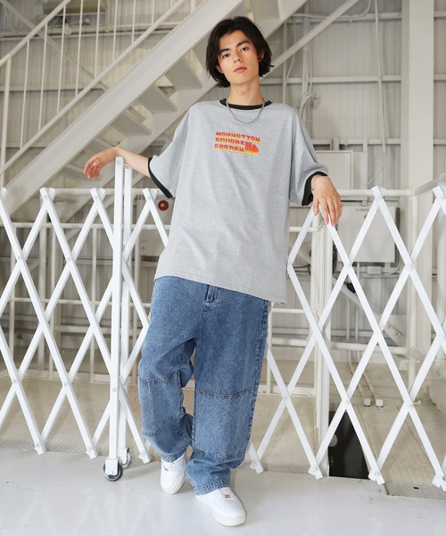 MSG(エムエスジー)の「ヴィンテージライクプリント5分袖Tシャツ リンガーTシャツ(Tシャツ/カットソー・メンズ・ブラック/ホワイト系2/ブラック系2/グレー/ホワイト/ブラウン/グリーン/ホワイト系3/ブラック系3・L/S/XL/M)」の16枚目の写真