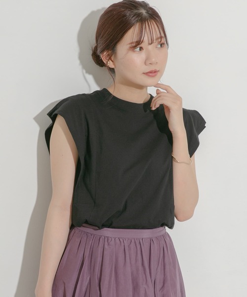 URBAN RESEARCH ROSSO（アーバンリサーチロッソ）の「『WEB/一部店舗限定』デザインスリーブカットソー（Tシャツ/カットソー・レディース・ブラック/ベージュ/オフホワイト・FREE）」の2枚目の写真