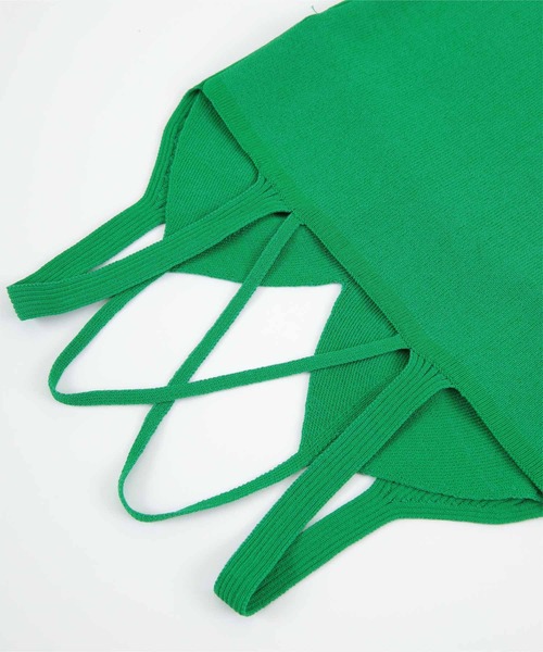 miette（ミエット）の「ダブルストラップニットキャミソール（キャミソール・レディース・ピンク/オレンジ/グリーン/ブルー/ブラック・FREE）」の18枚目の写真