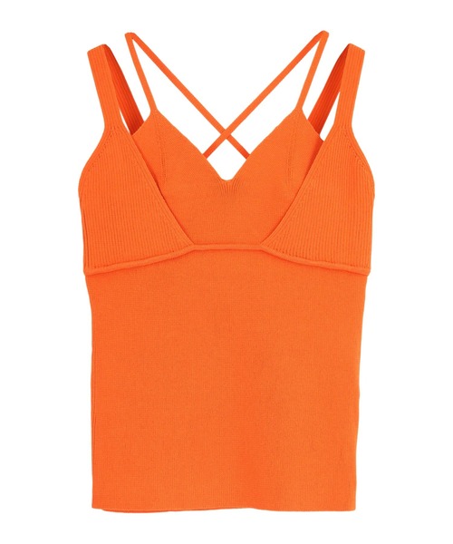 miette（ミエット）の「ダブルストラップニットキャミソール（キャミソール・レディース・ピンク/オレンジ/グリーン/ブルー/ブラック・FREE）」の20枚目の写真