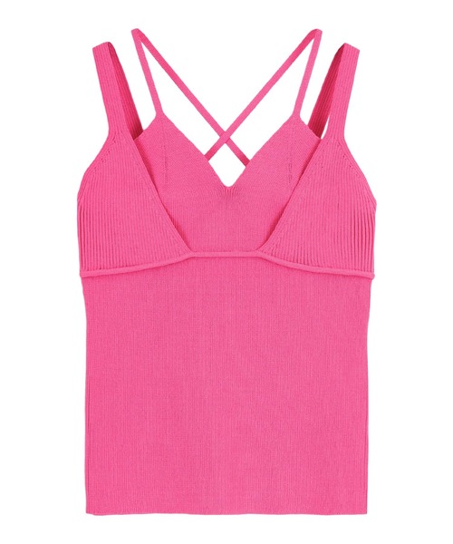 miette（ミエット）の「ダブルストラップニットキャミソール（キャミソール・レディース・ピンク/オレンジ/グリーン/ブルー/ブラック・FREE）」の22枚目の写真