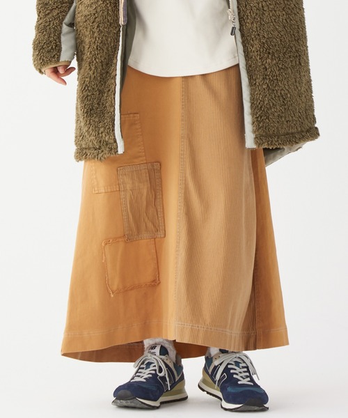 KRIFF MAYER Lady's Collection（クリフメイヤーレディースコレクション）の「製品染めクラフトスカート（スカート・レディース・ナチュラル/チャコール/カーキ/キャメル・MEDIUM/LARGE）」の4枚目の写真