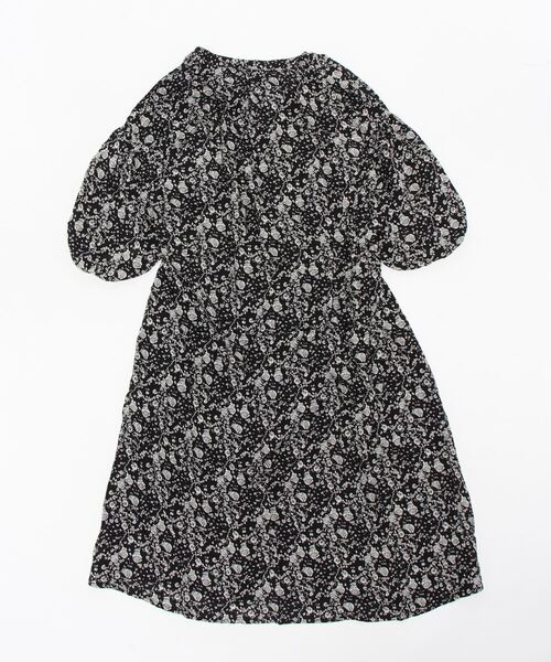 HONEYSUCKLE ROSE（ハニーサックルローズ）の「【HONEYSUCKLE ROSE】ギャザーワンピース（シャツワンピース・レディース・ブラック/ダークグレー・M/L）」の3枚目の写真