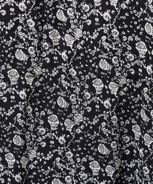 HONEYSUCKLE ROSE（ハニーサックルローズ）の「【HONEYSUCKLE ROSE】ギャザーワンピース（シャツワンピース・レディース・ブラック/ダークグレー・M/L）」の8枚目の写真