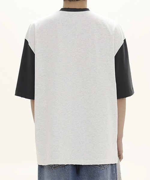 MASONPRINCE(メイソンプリンス)の「バイカラー トロピカルプリント Tシャツ TX22618【DO NOT TAG】(Tシャツ/カットソー・レディース・ブラック/グリーン/オレンジ・S/M/L)」の13枚目の写真