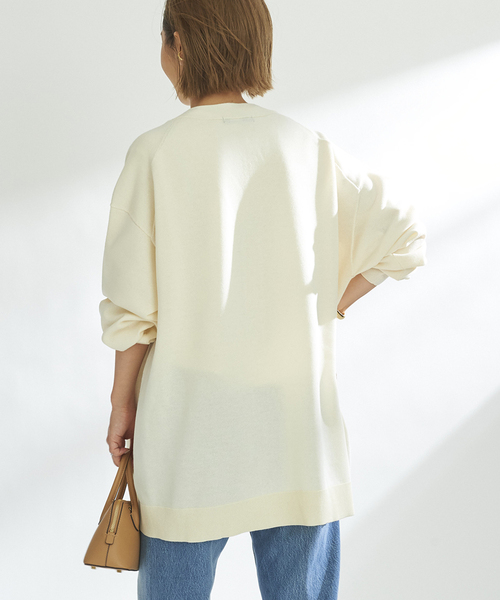 plage（プラージュ）の「sweat ニットカーディガン（カーディガン/ボレロ・レディース・ベージュ/ホワイト・FREE）」の9枚目の写真