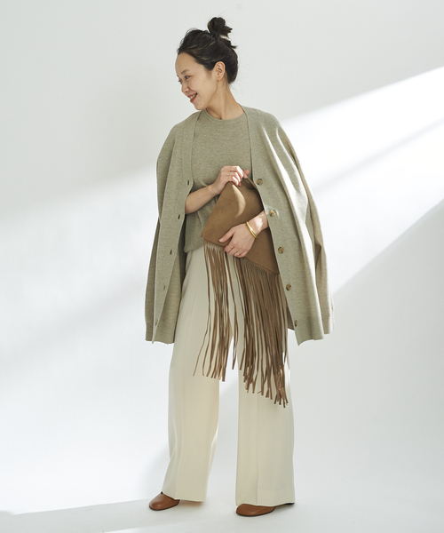 plage（プラージュ）の「sweat ニットカーディガン（カーディガン/ボレロ・レディース・ベージュ/ホワイト・FREE）」の11枚目の写真