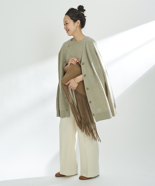 plage（プラージュ）の「sweat ニットカーディガン（カーディガン/ボレロ・レディース・ベージュ/ホワイト・FREE）」の12枚目の写真