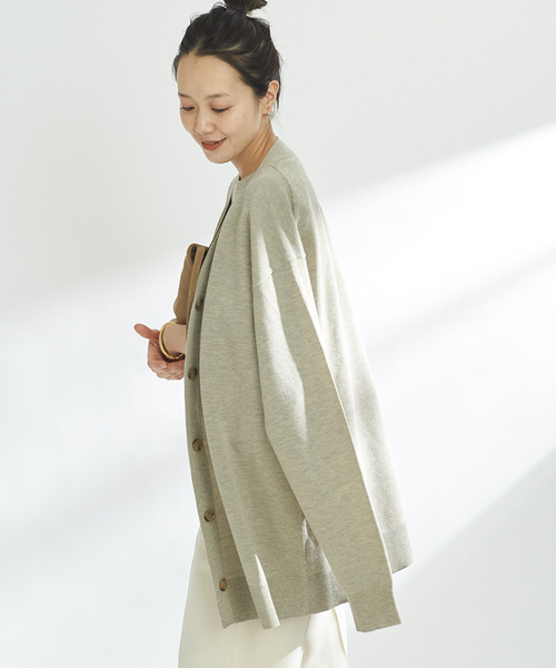 plage（プラージュ）の「sweat ニットカーディガン（カーディガン/ボレロ・レディース・ベージュ/ホワイト・FREE）」の14枚目の写真