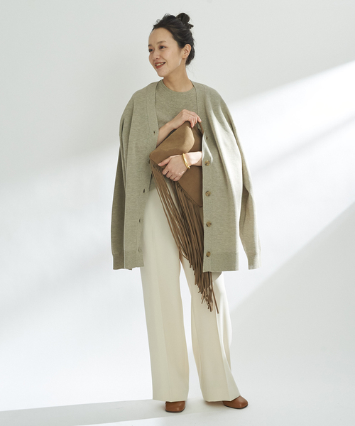 plage（プラージュ）の「sweat ニットカーディガン（カーディガン/ボレロ・レディース・ベージュ/ホワイト・FREE）」の15枚目の写真