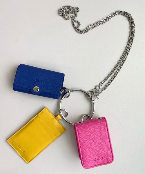 Six M(シックスエム)の「【SixM/シックスエム】マルチMIXケース(ショルダーバッグ・レディース・イエロー/オレンジ/シルバー・FREE)」の2枚目の写真